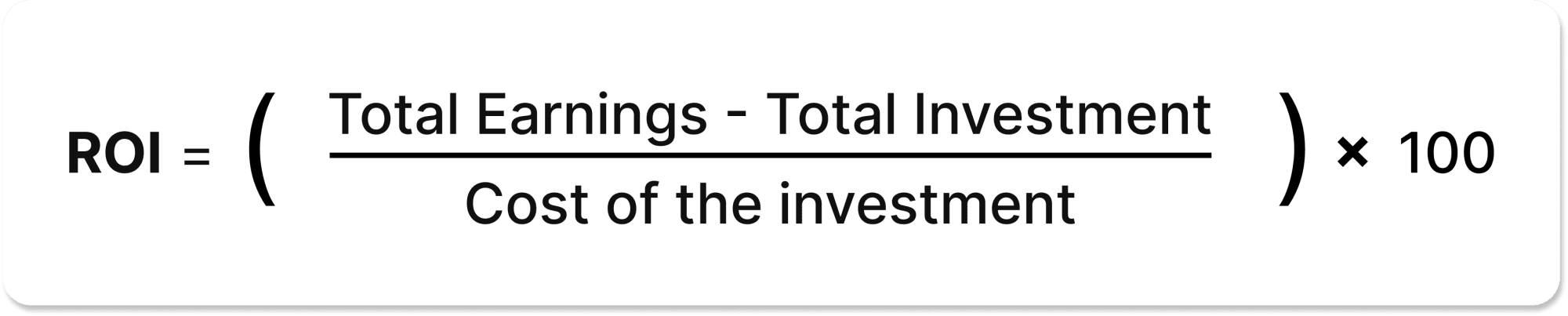 ROI in MLM calculation